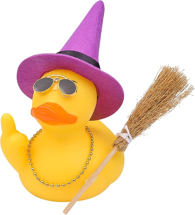 Halloween 3.15" Fun Rubber Duck Witch Duck Car Dashboard Decorations Halloween by CoFuBcad