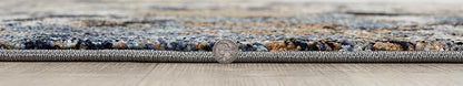 Keen Home Design Area Rugs - 10ft Round Non-Shedding, Abstract Rugs for Kitchen, Living Room, Bedroom, Dining Room, Entryway - Size: 10' Square, Multi