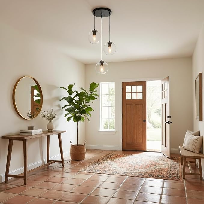 Globe Pendant Light, Modern Hanging Lighting Fixture, Classic Cluster Chandelier - Image 8