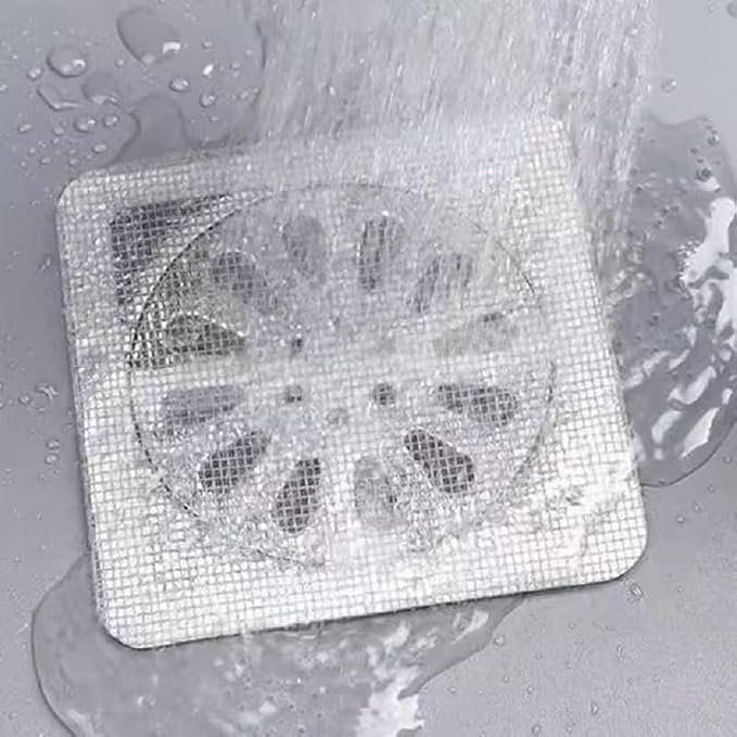 Disposable Shower Drain Hair Catcher Stickers – Waterproof Mesh Hair Trap Covers - Image 7