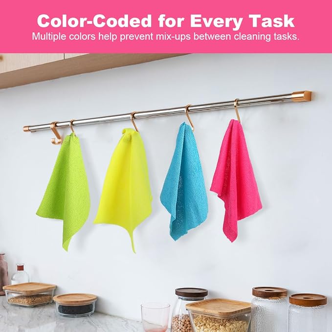 Microfiber Cleaning Cloth, 120 Pack Reusable Paper Towels Microfiber Towels - Image 6