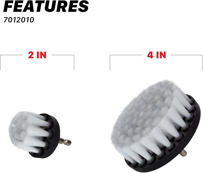 Maxshine 2" & 4" Universal 2-Piece Soft Leather Drill Brush Attachment Set – - Image 2