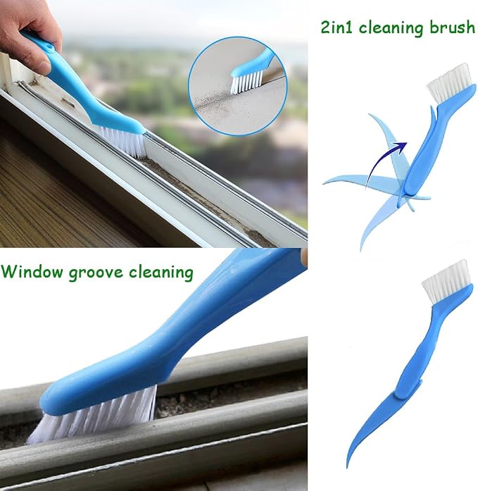 12Pcs Small Cleaning Brush, Crevice Gap Cleaning Brush, Door Window Track - Image 2