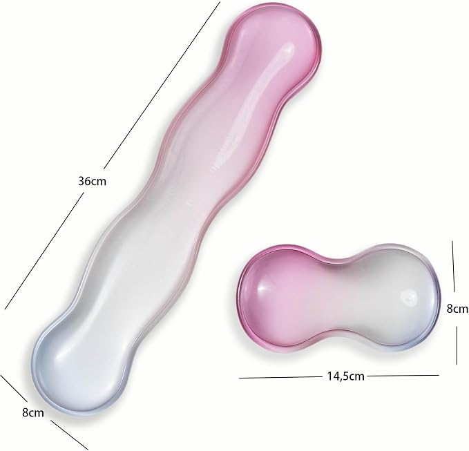 Ergonomic Gel Keyboard and Mouse Wrist Rest Set – Clear Wrist Rest - Image 7