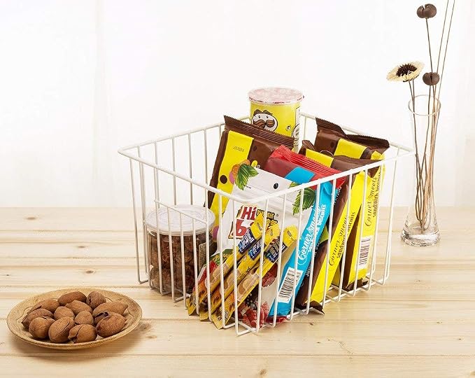Slideep Fridge Freezer Baskets, Wire Storage Organizer Basket, Household - Image 5
