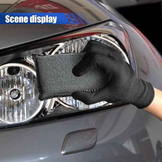 3PCS Car Interior Scrubbing Sponges, 5.5"×3.9" Microfiber Auto Cleaning - Image 5