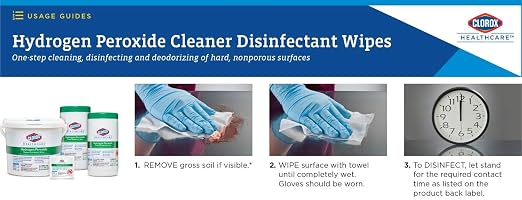 Clorox Healthcare Hydrogen Peroxide Cleaner Disinfectant Wipes, 6.75" x 9" - Image 7