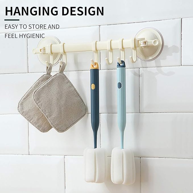 Bottle Soft Brush -2Pcs Sponge Bottle Brush Soft and Easy to Clean, Baby Bottle - Image 4