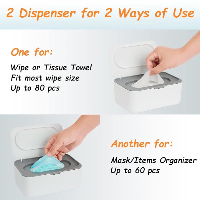 2 Pack Wipes Dispenser, Wipe Holder - Image 5