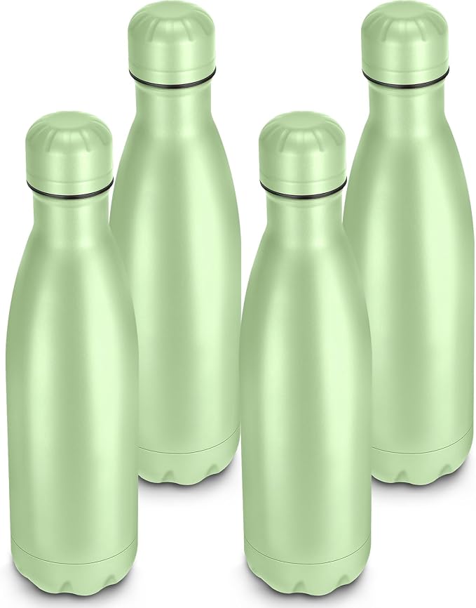 17oz Cola-Bottle Shaped Stainless Steel Leak-proof Water Bottle, Double Wall by Unknown