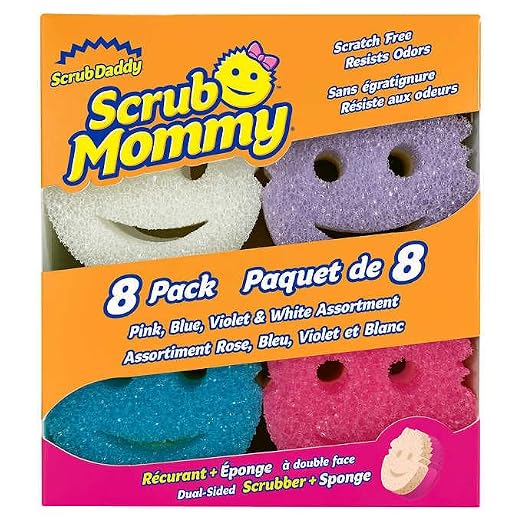 Scrub Daddy Scrub Mommy Dual-Sided Scrubber and Sponge, Variety Pack of 8 by ScrubDaddy