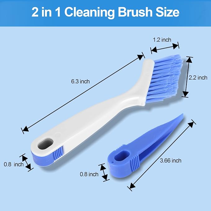Small Scrub Brush Set for Deep Cleaning, 2 Cleaning Brushes for Window Tracks - Image 2