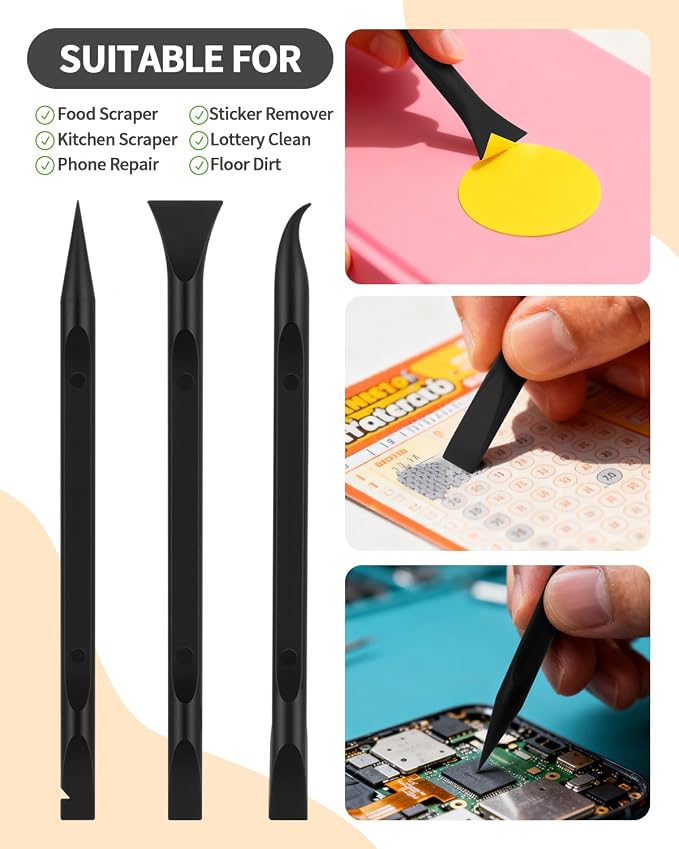 12 PCS Carbon Fiber Plastic Scrapers Tool, Non-Scratch Scraper Tool - Image 7