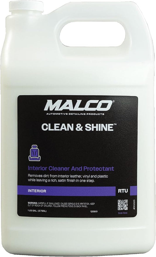 Malco Clean & Shine Interior Car Cleaner and Dressing – Restore Leather by MalcoProductsInc