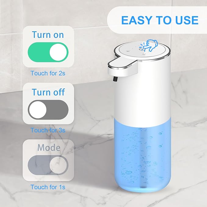 Automatic Foaming Soap Dispenser, Touchless Hand Soap Dispenser Rechargeable - Image 2