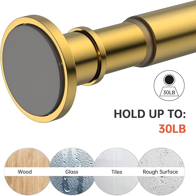 BRIOFOX Industrial Shower Curtain Rod - Image 4