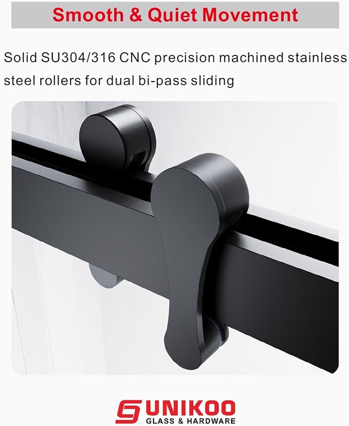 46"-48" W X 76" H Double Sliding Shower Door - Image 4