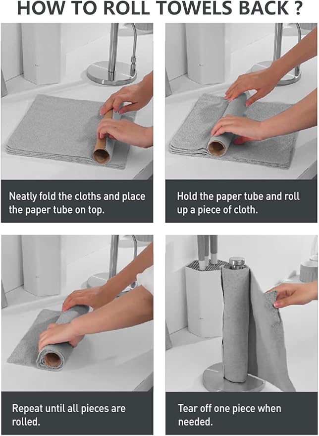 Fantasticlean Microfiber Cleaning Cloth Roll -40 Pack, Tear Away Microfiber - Image 7