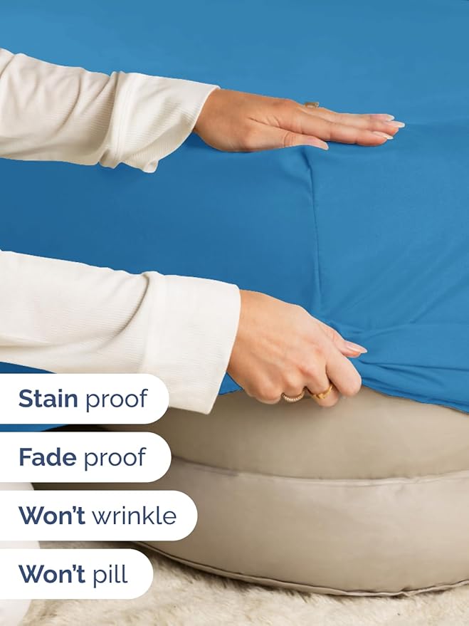 Extra Deep Twin Fitted Sheet - Hotel Luxury Single Fitted Sheet Only - Easily Fits 18 inch to 24 inch Mattress - Ultra Soft, Wrinkle & Fade Free w/Extra Deep Pockets - Breathable & Comfy - Denim Blue