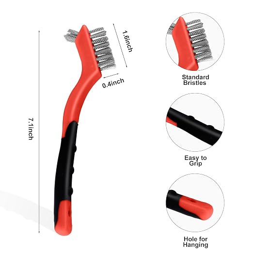 MAXMAN Wire Brush Set 3Pcs, Small Wire Brushes - Image 4