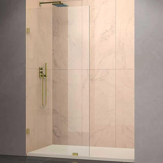 Shower Glass Panel 36" x 79" Easy-to-Clean Treated, 3/8" Tempered Glass Shower by EnsoSenka