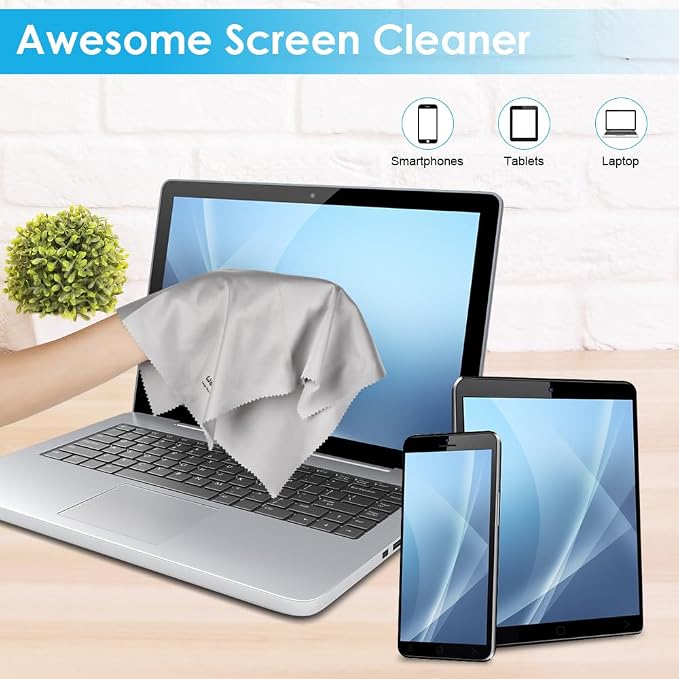 6PCS Large Eyeglass Cleaning Cloths, 12 x12 inches Glasses Cleaner, - Image 4