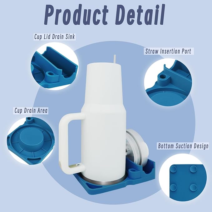 Bottle Drying Rack for Stanley Cup, Food Grade Silicone Holder Stand for Water - Image 3