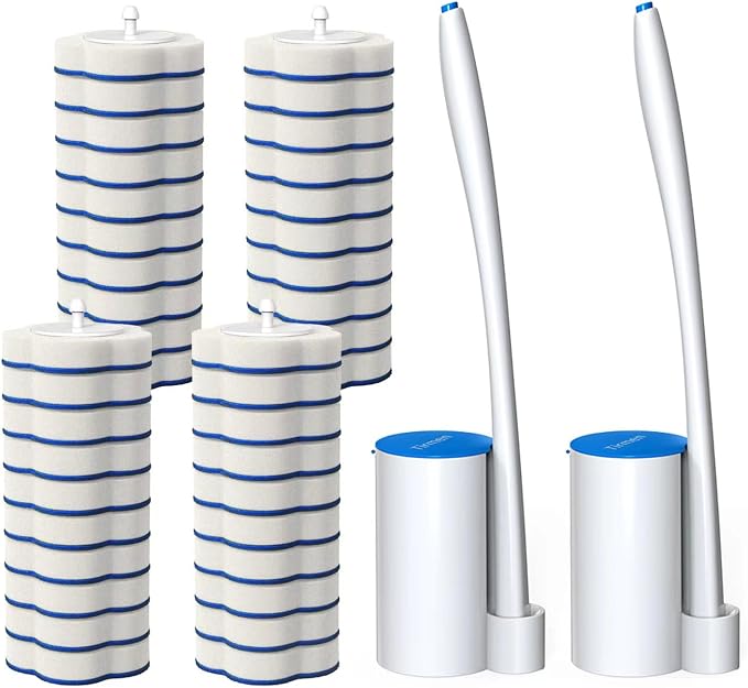 Disposable Toilet Brush: Toilet Bowl Brush and Holder Set by Tirmen