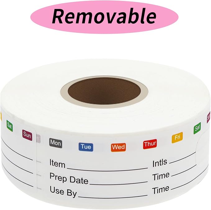 STARLIBOO Removable Freezer Labels, 1x3 Inch, Waterproof Oil Resistant Easy by STARLIBOO