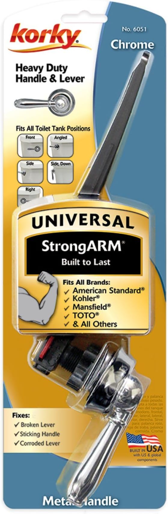Korky 6051BP Strongarm Tank Lever Universal to Fit Front Angled Side Left and - Image 4