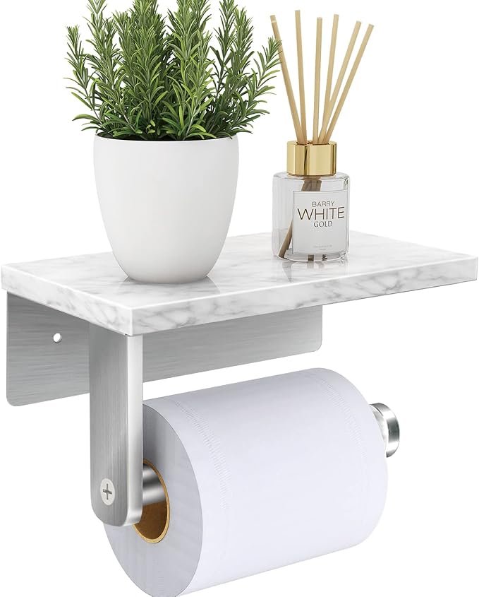 Brushed Nickel Toilet Paper Holder by GypieHouseware