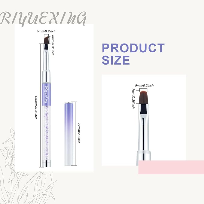 2PCS Nail Art Clean Up Brushes - Image 6