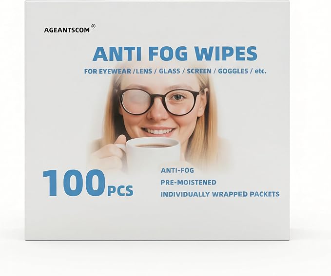 Anti Fog Wipes for Glasses | Pre-Moistened, Quick Dry & Scratch Free for Laptop by Ageantscom
