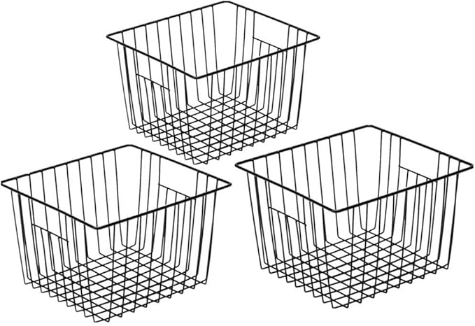 Slideep Wire Metal Basket Bin Storage Baskets Modern Farmhouse Food, Fruits by WelcometotheSlideep
