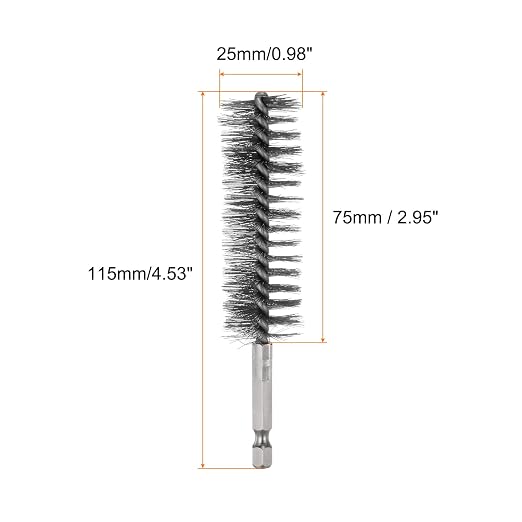 HARFINGTON 5Pcs Bore Brush Stainless Steel 25mm Dia Cleaning Twisted Wire Brush - Image 2
