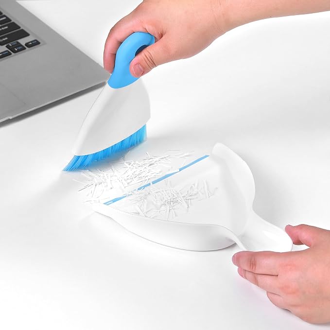 NACENA Mini Dustpan and Brush Set 2 Pack, Small Broom and Dustpan Set Dust Pan - Image 7