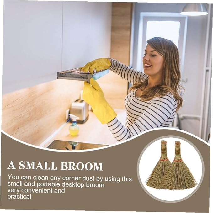 3pcs Portable Desk Brooms Small Whisk Dust Removing Brooms Short Handle Home - Image 4