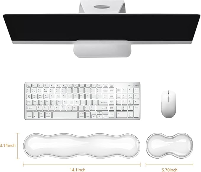 Mouse Pad with Wrist Rest, Soft Cloud Gel Keyboard Mouse Pad Set with Hand - Image 8