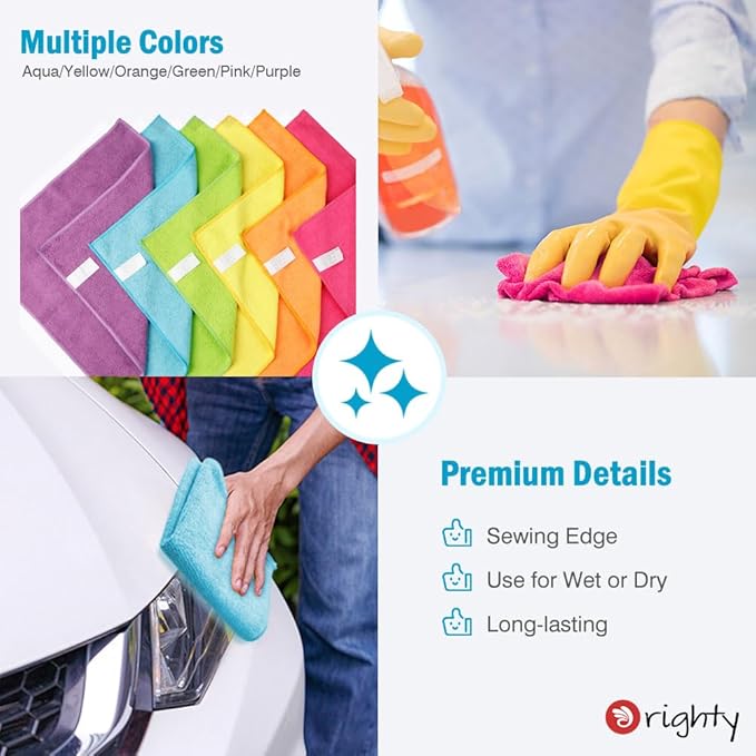 Orighty Microfiber Cleaning Cloth, 150 Pack Microfiber Towels - Image 5