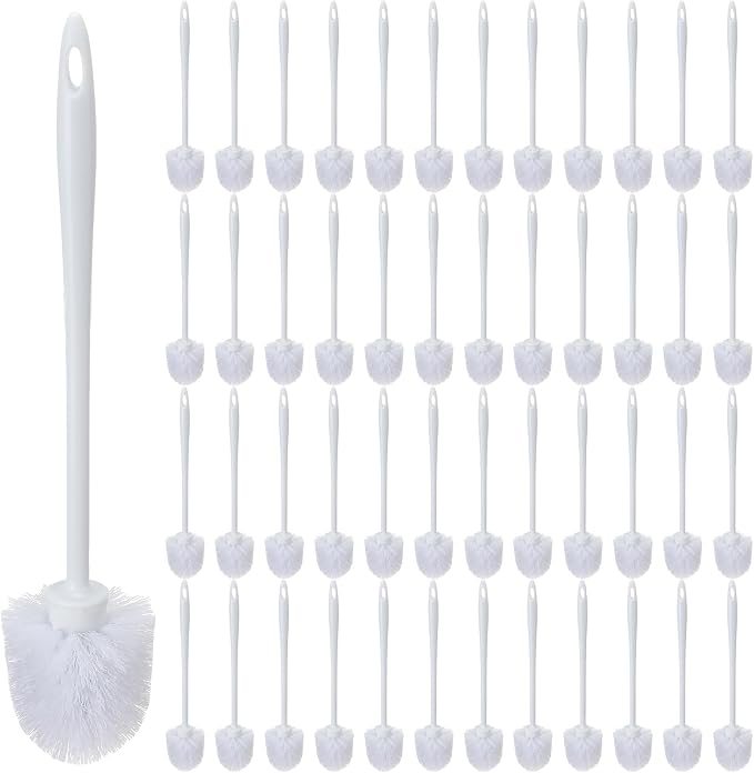 Tioncy 50 Pcs 14.2 Inch Toilet Brush Commercial Heavy Duty Toilet Bowl Cleaning by Tioncy