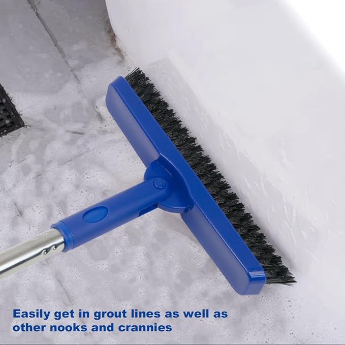 CELOX Heavy Duty Long Handle Scrub Brush, Tile Scrub Brush - Image 3