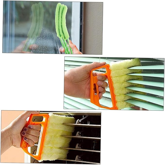 7-Finger and 3-Finger Blinds Cleaning Brushes 2pcs, Sturdy Window Shutter Brush - Image 3