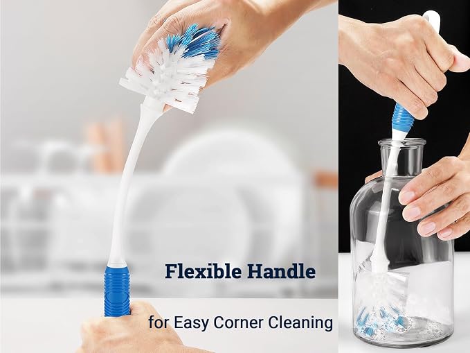 Bottle Brush 2-Pack, Baby Bottle & Water Bottle Cleaner Brush - Image 4