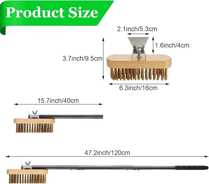 Pizza Oven Brush with Scraper, Grill Brush, Pizza Brush - Image 2