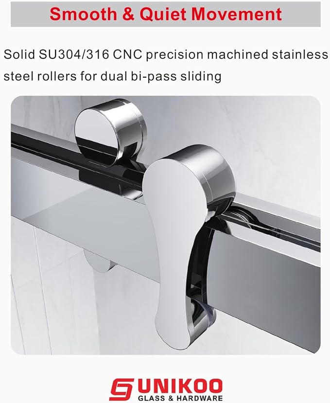 46"-48" W X 76" H Double Sliding Shower Door - Image 4