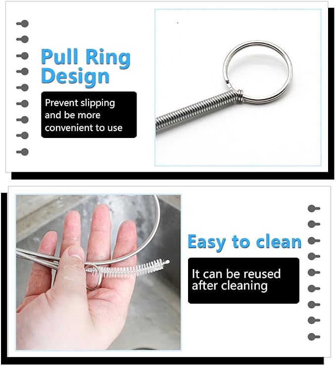 5pcs Refrigerator Drain Cleaning Tool, Reusable Fridge Dredging Kit, Remover - Image 4