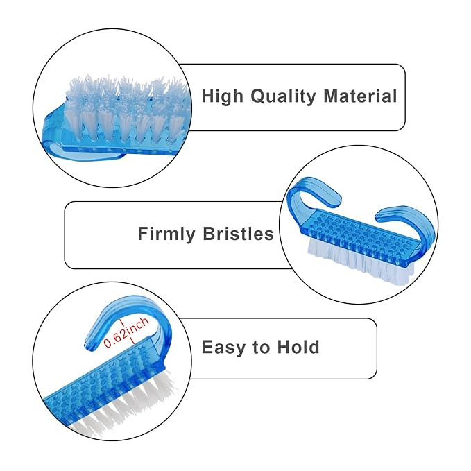 Handle Grip Nail Brush, 24 Pack Small Fingernail Brushes, Hand Scrub Cleaning - Image 3