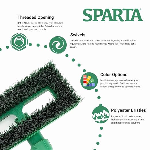 SPARTA 3638831EC09 Polyester Rectangle Scrub Brush, Floor Brush, Cleaning Brush - Image 5