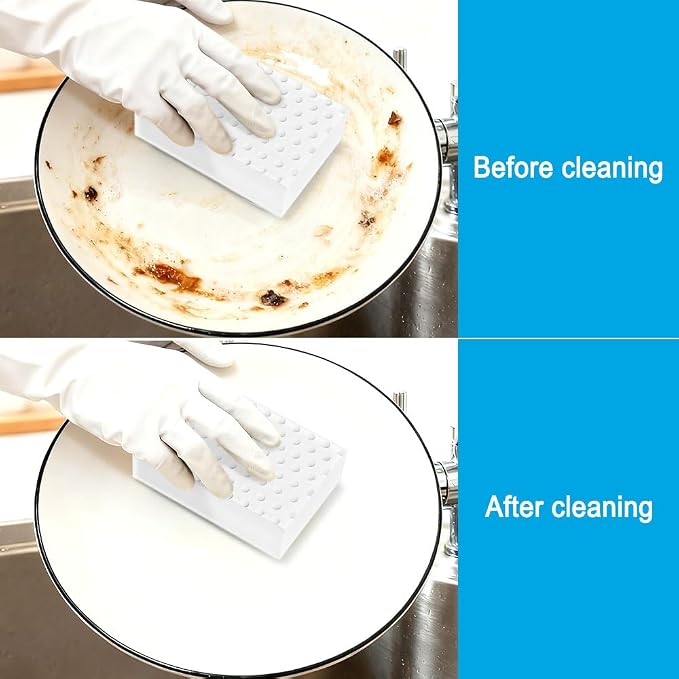 10 Pack Magic Sponge Eraser 3X Thick and Long Lasting Melamine Cleaning Sponges - Image 5