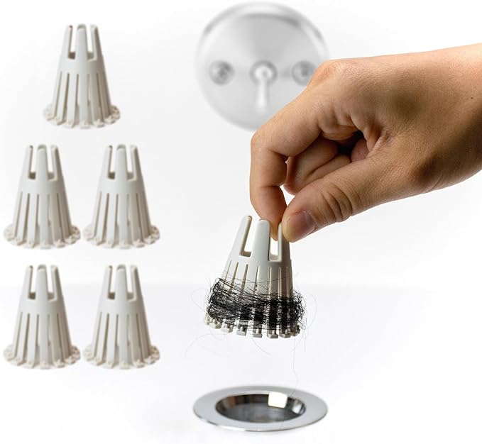 TubClaw 5-Pack Hair Catcher Strainer Drain Protector Trap by HairClaw